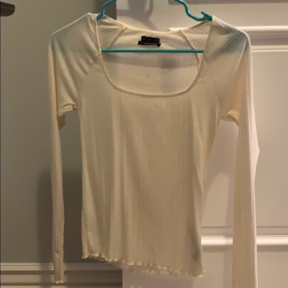 Urban Outfitters long sleeve cream top-never worn
